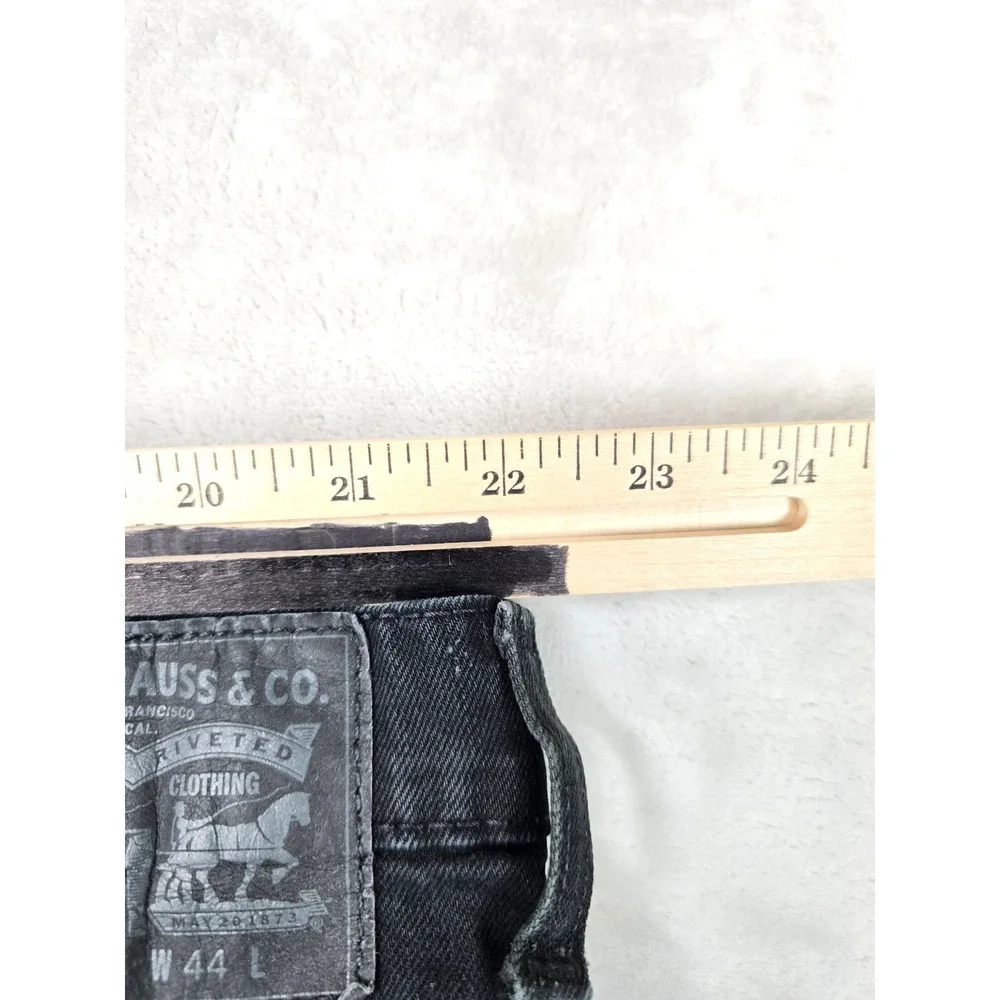 Levi's 569 Denim Shorts Mens 44 Big Tall Black Jean Cotton Casual Loose Straight
